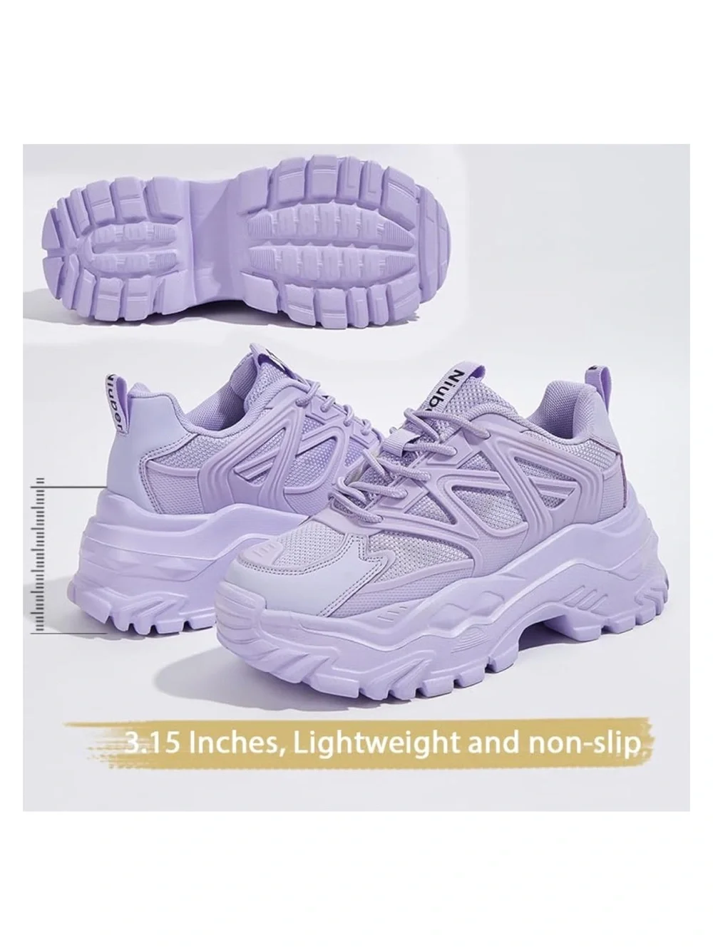 New Lilac Platform Chunky Dad Sneakers